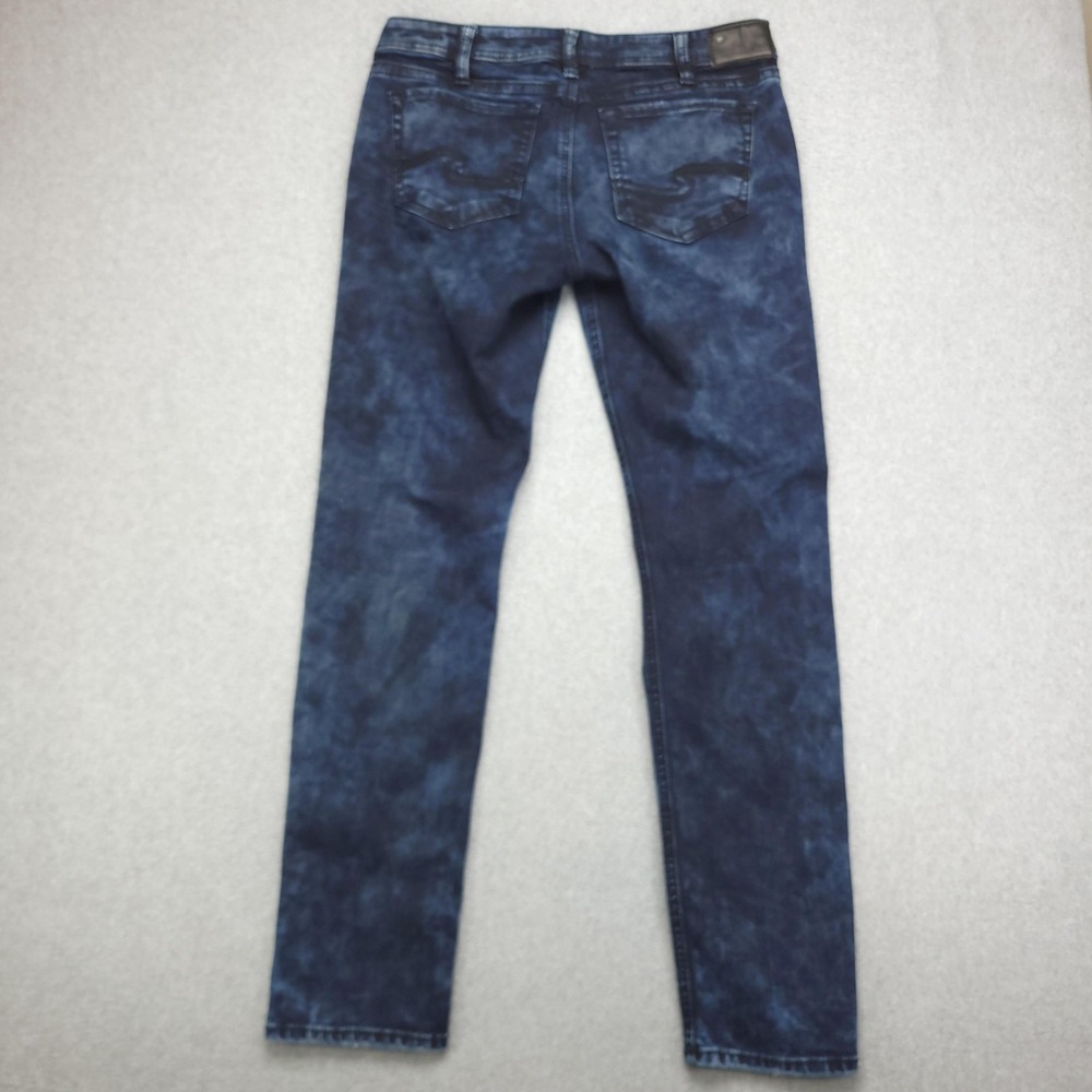 Silver Jeans Tuesday Mid Skinny Jeans Womens‎ 31x31 Dark Wash Distressed Denim - Picture 6 of 14